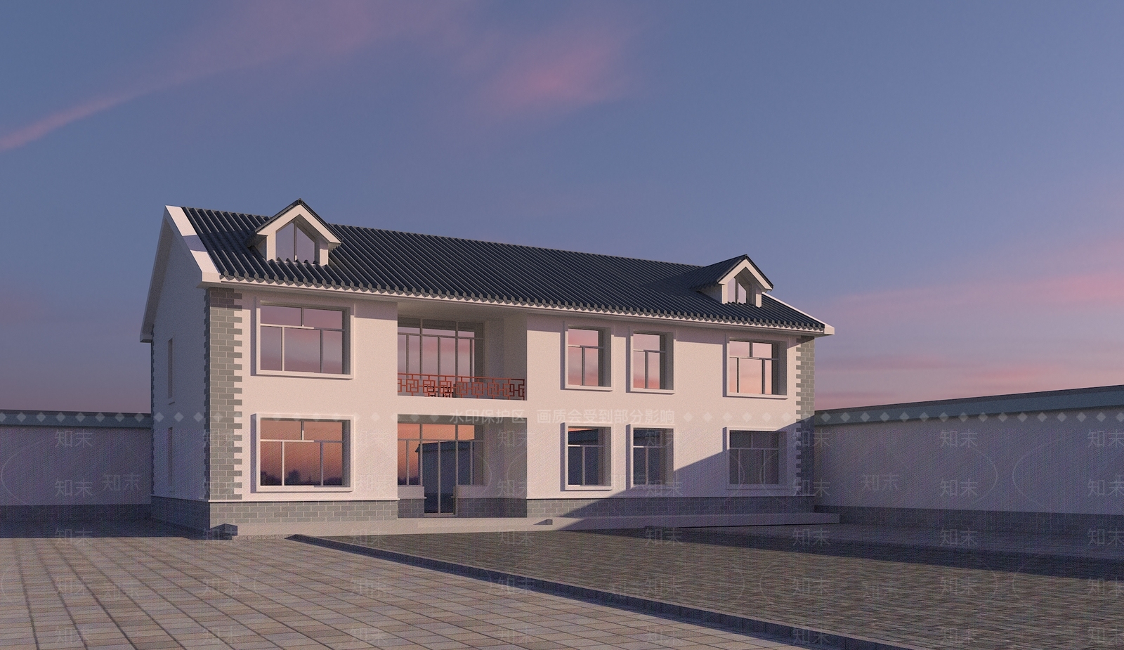 现代新中式其他住宅外观3D模型下载【ID:1198153032】