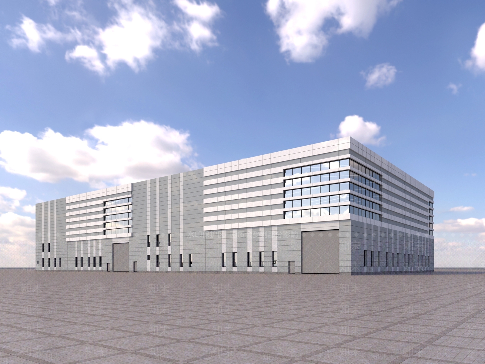 现代厂房3D模型下载【ID:1198154539】