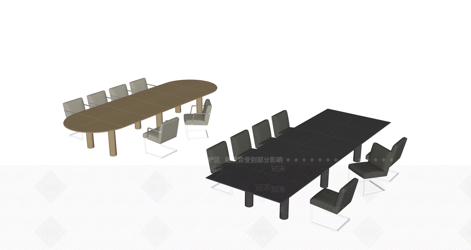 现代轻奢会议室SU模型下载【ID:1198160551】