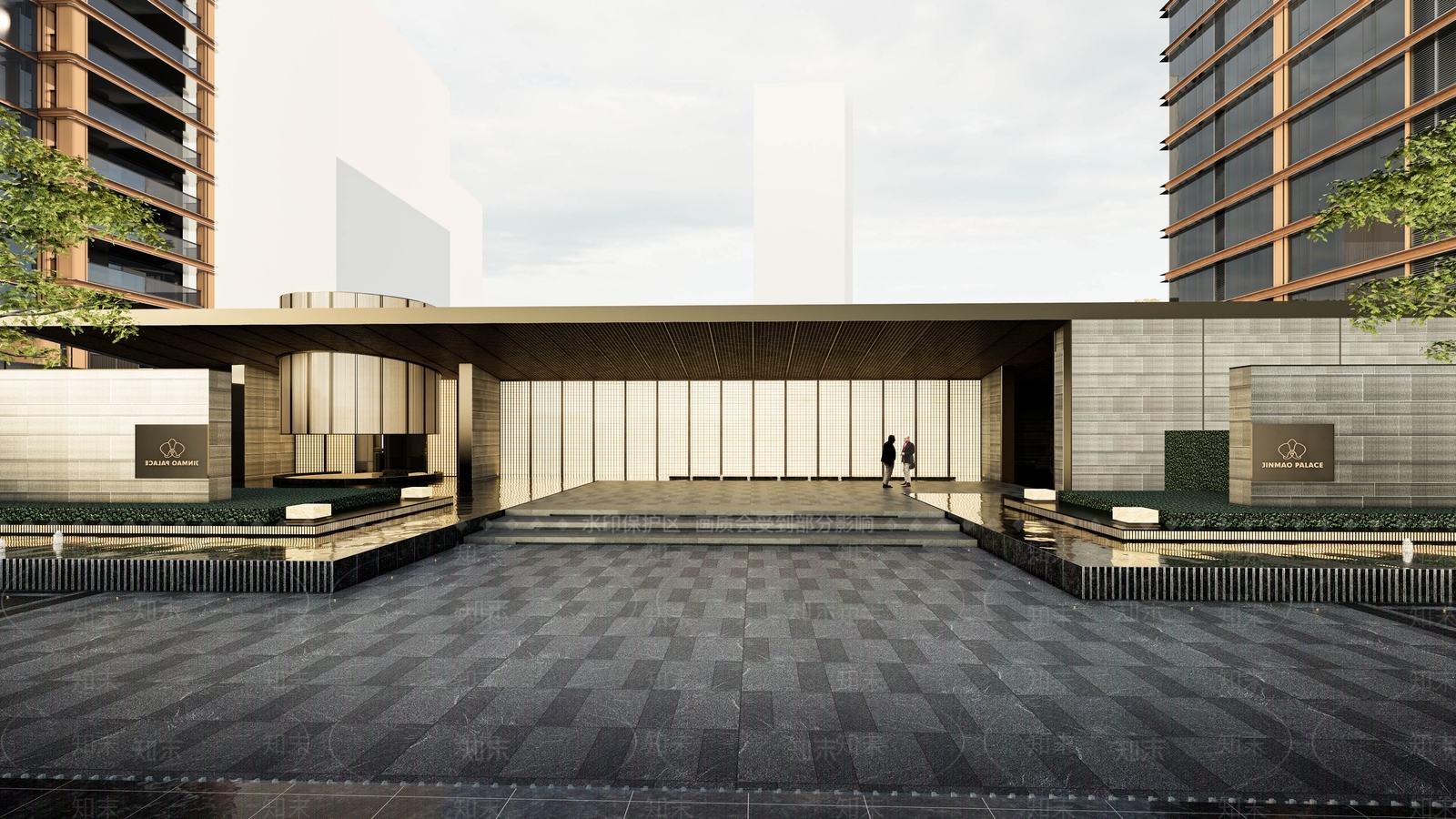 简约轻奢小区景观SU模型下载【ID:1198161103】