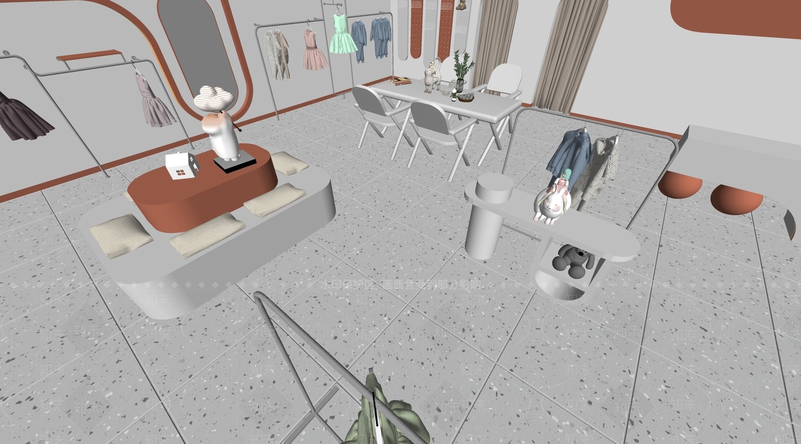 现代服装店SU模型下载【ID:1198163095】