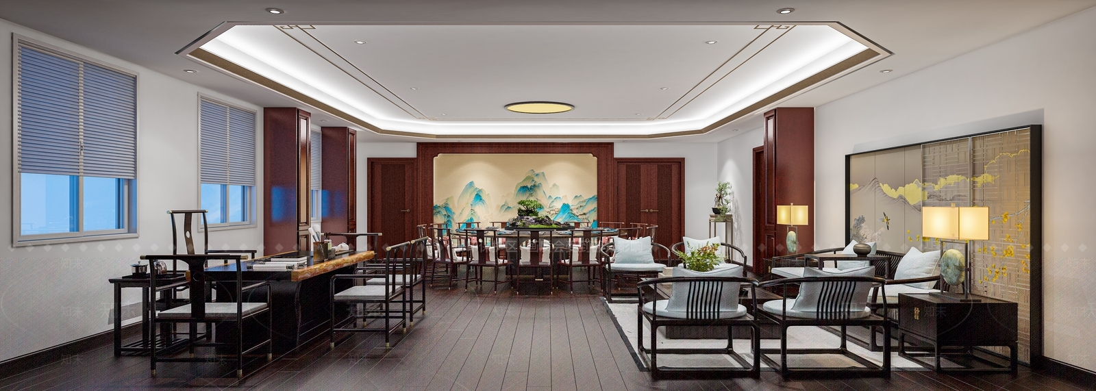 中式新中式包厢3D模型下载【ID:1198164394】