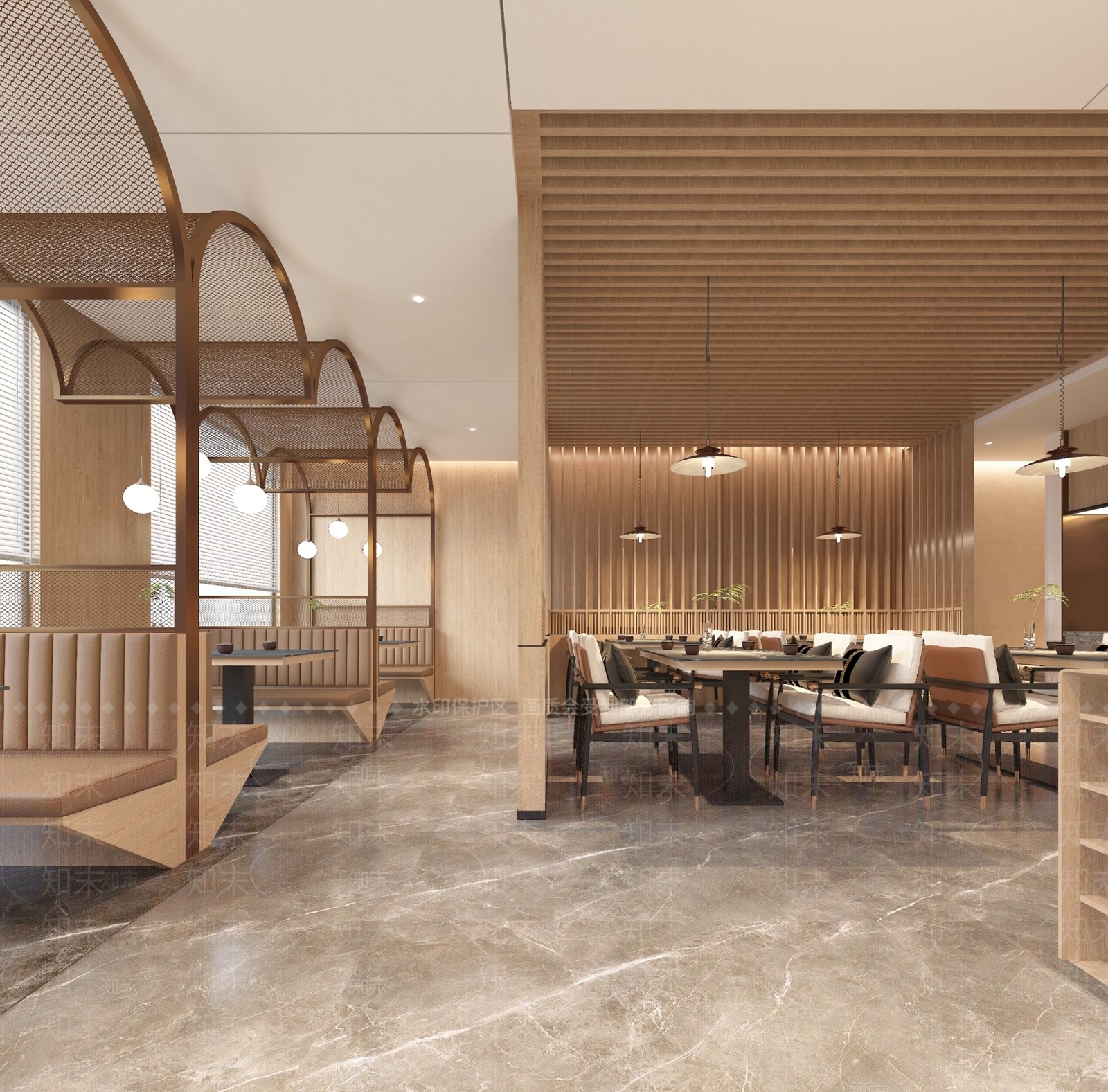 现代新中式其他餐饮空间3D模型下载【ID:1198165295】