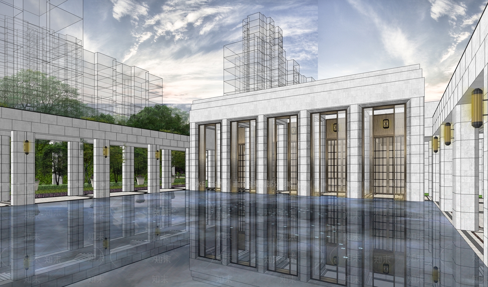 现代小公建SU模型下载【ID:1198168644】