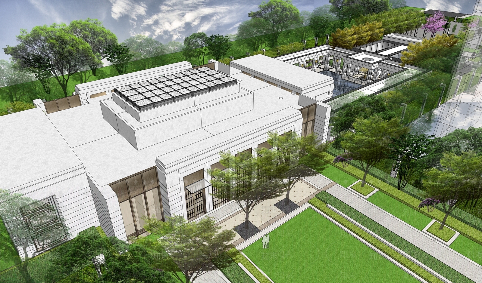 现代小公建SU模型下载【ID:1198168644】