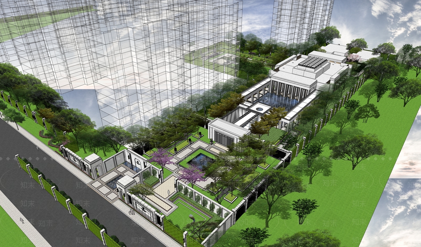 现代小公建SU模型下载【ID:1198168644】