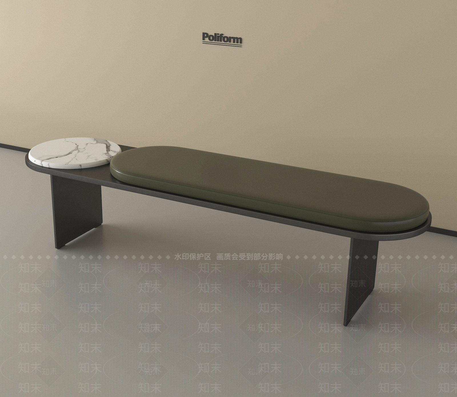 意式床尾凳3D模型下载【ID:1198171181】