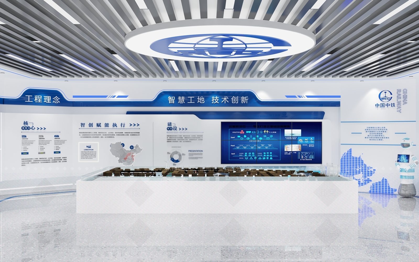 现代企业文化展厅SU模型下载【ID:1198173379】