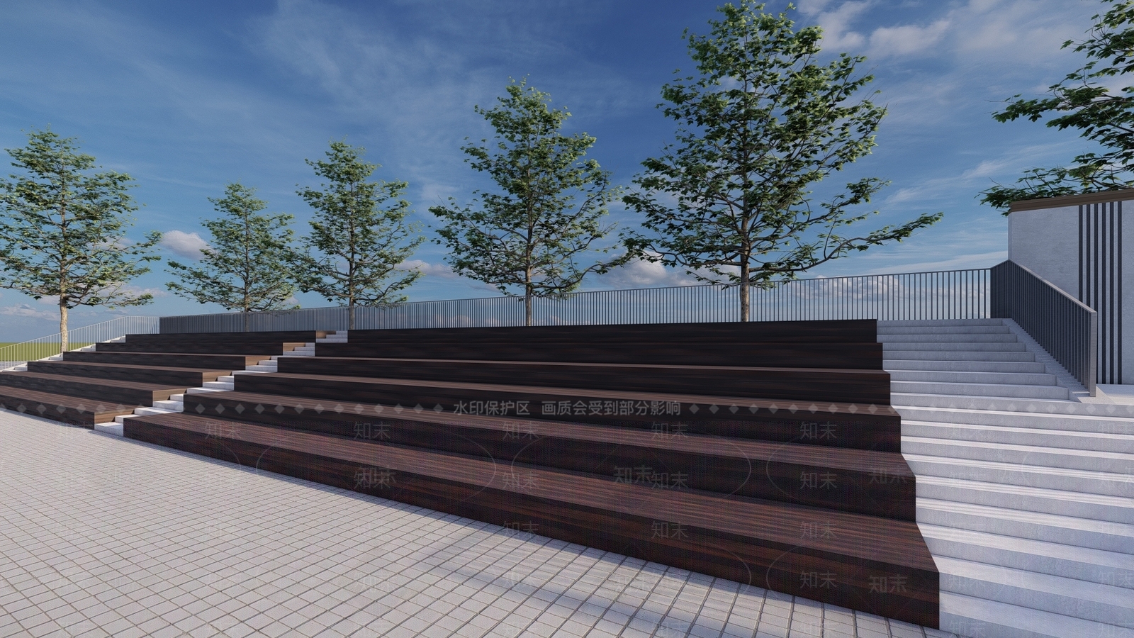 现代教育校园景观SU模型下载【ID:1198177581】
