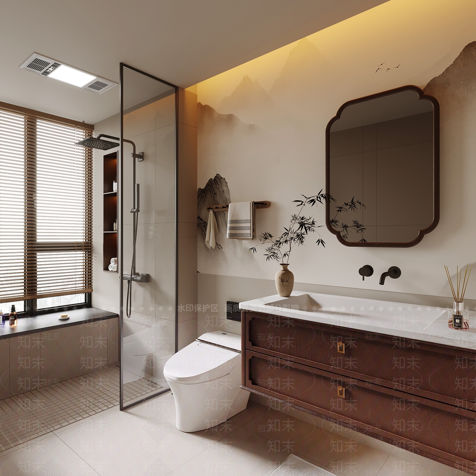 新中式卫生间3D模型下载【ID:1198181410】