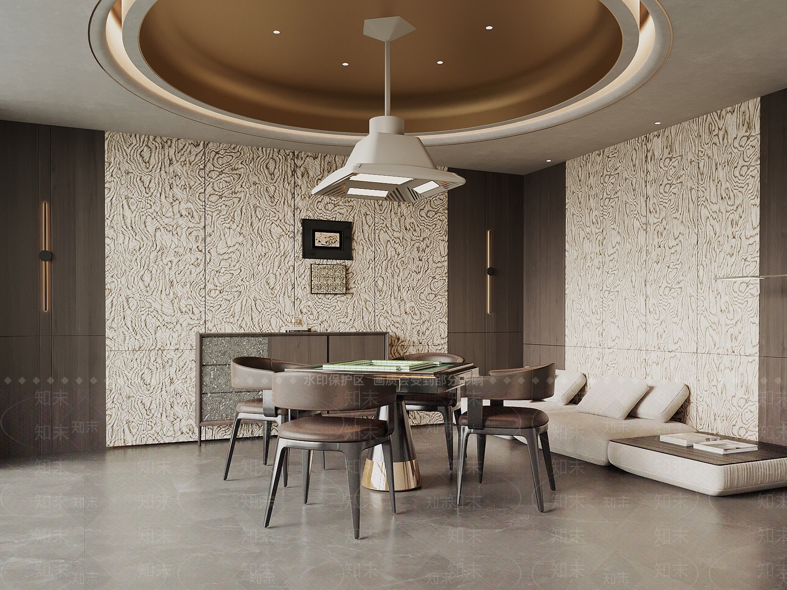 现代意式棋牌室3D模型下载【ID:1198185211】