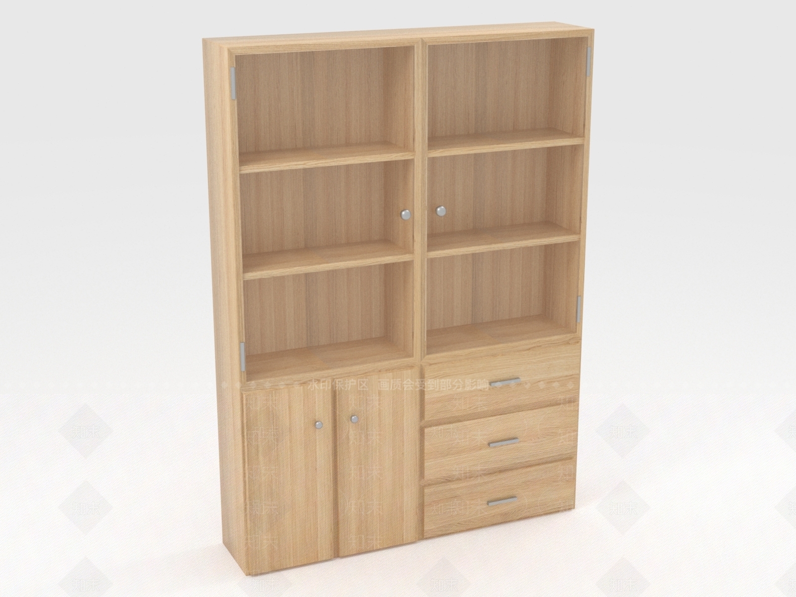 北欧书柜3D模型下载【ID:1198188565】