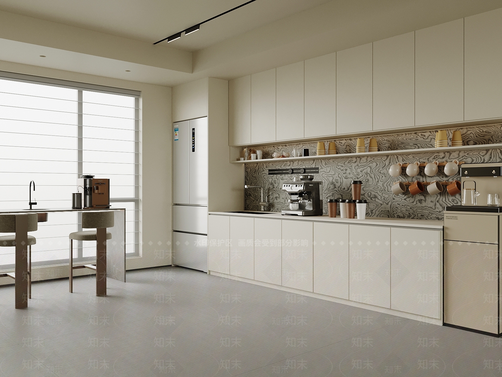 现代茶水间3D模型下载【ID:1198190435】