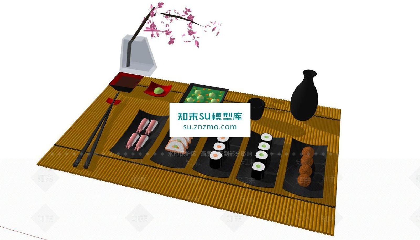 日本料理SU模型下载【ID:172530122】
