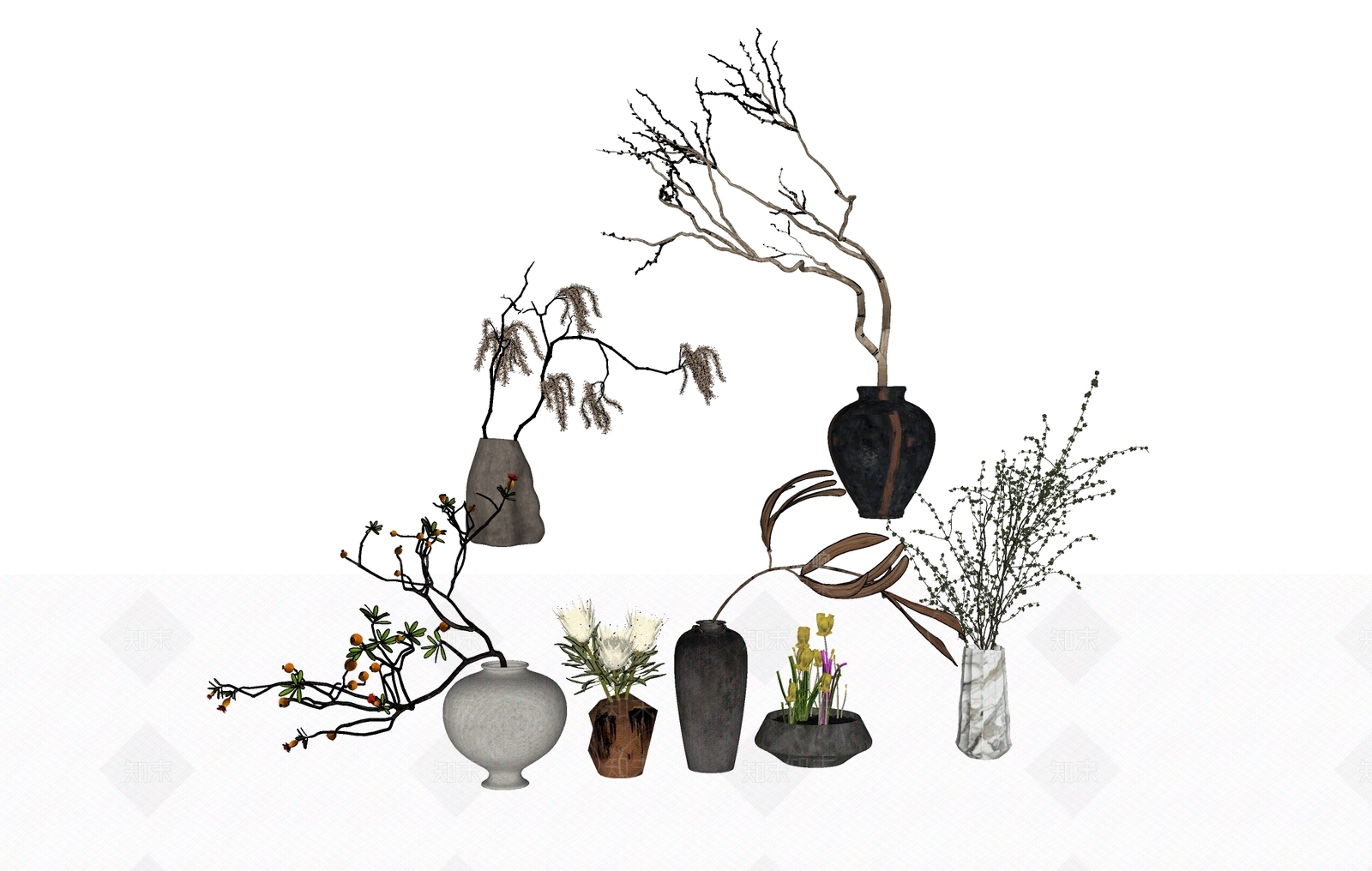 新中式现代花瓶SU模型下载【ID:1198197776】