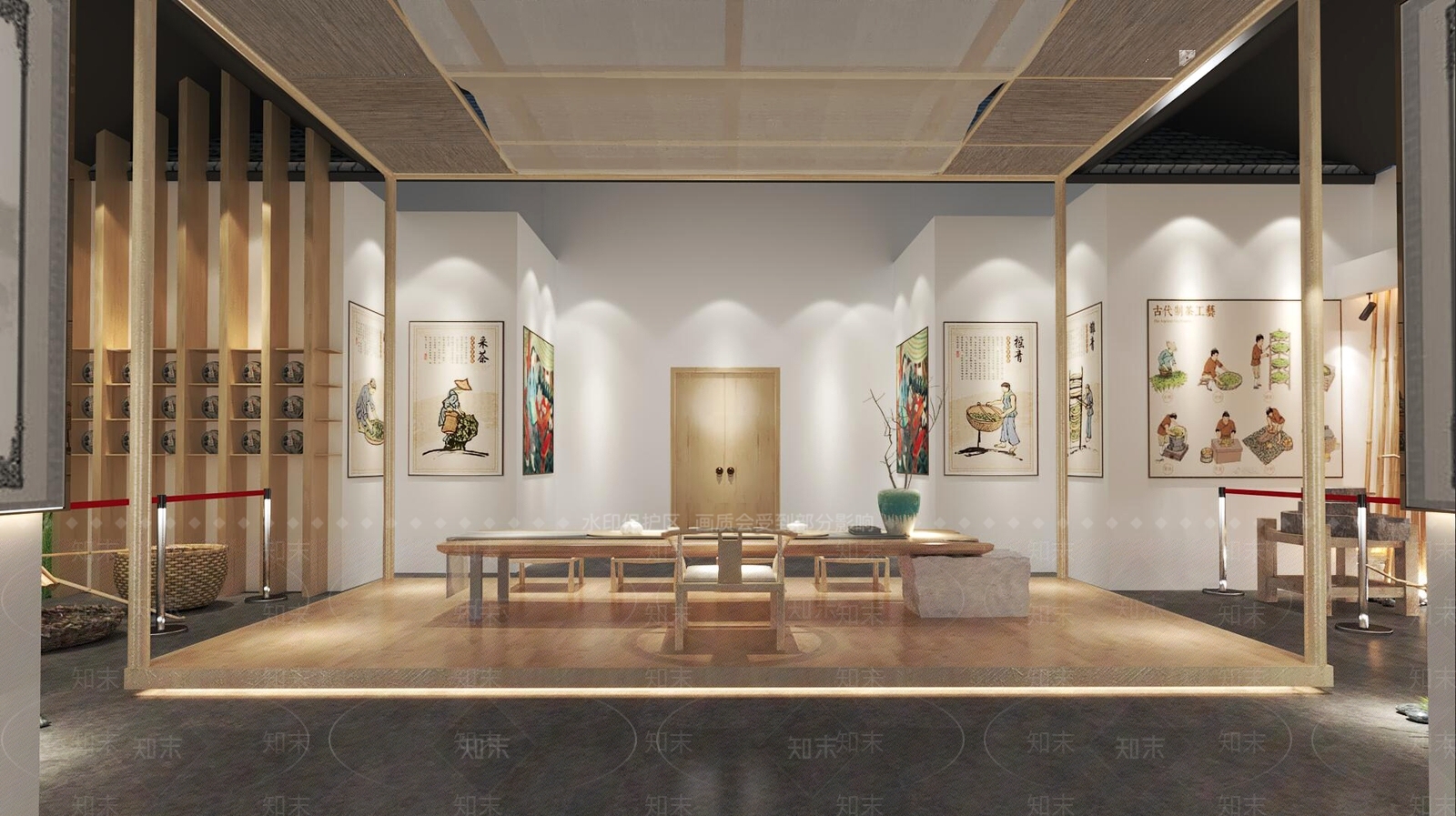中式茶馆3D模型下载【ID:1198199712】