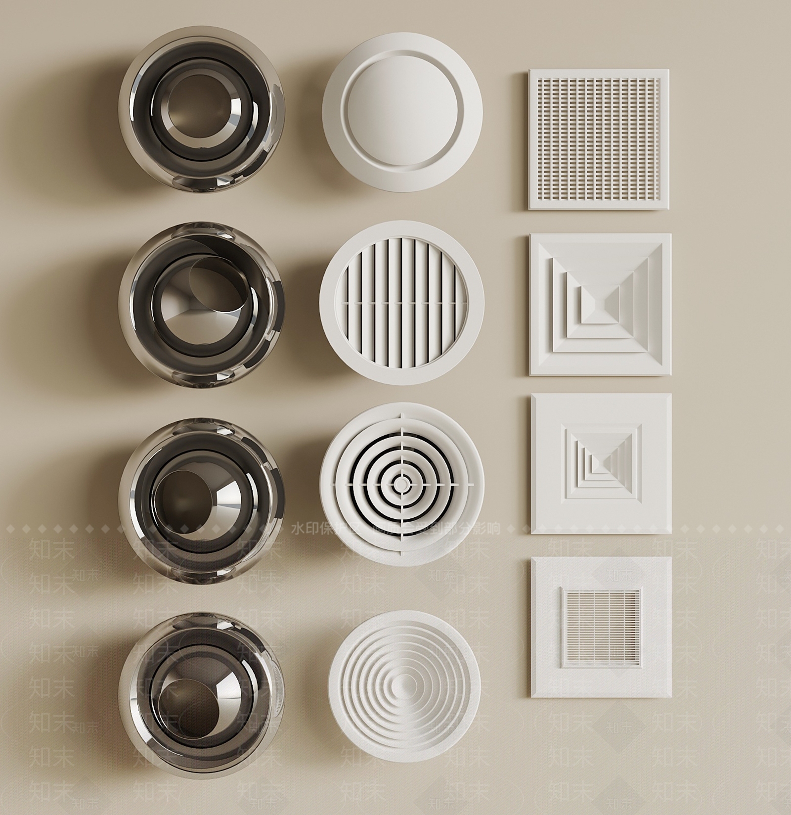 空调出风口SU模型下载【ID:1198200331】