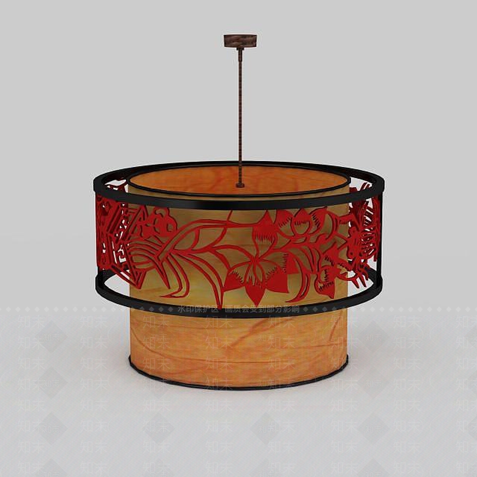 中式餐厅吊灯3D模型下载【ID:1198207133】