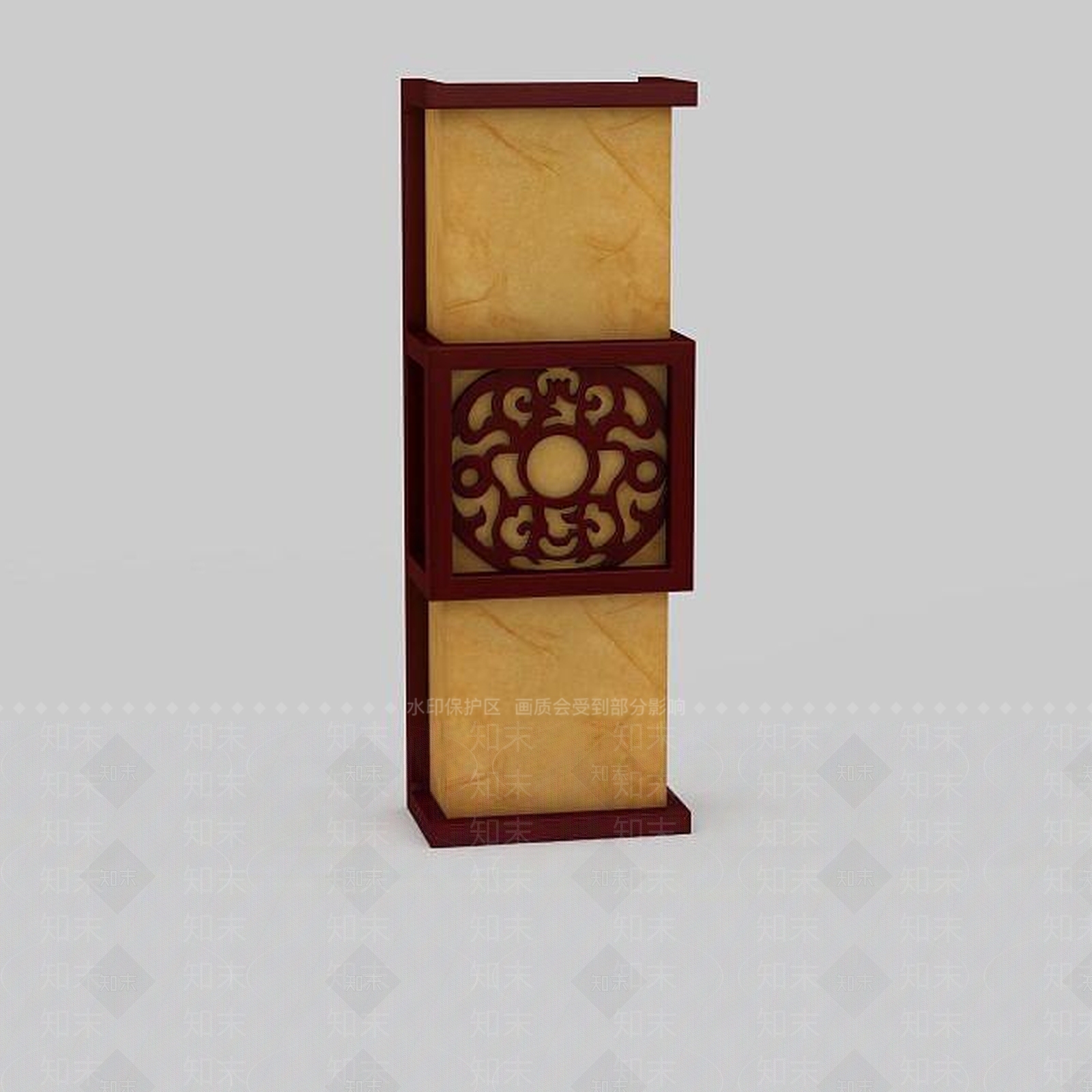 中式风格壁灯3D模型下载【ID:1198207317】