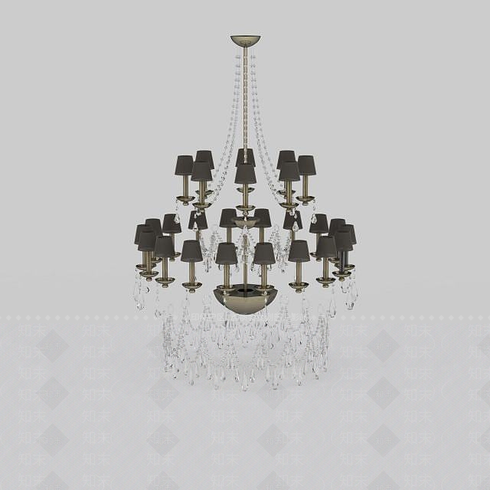 欧式古典欧式客厅吊灯3D模型下载【ID:1198208005】