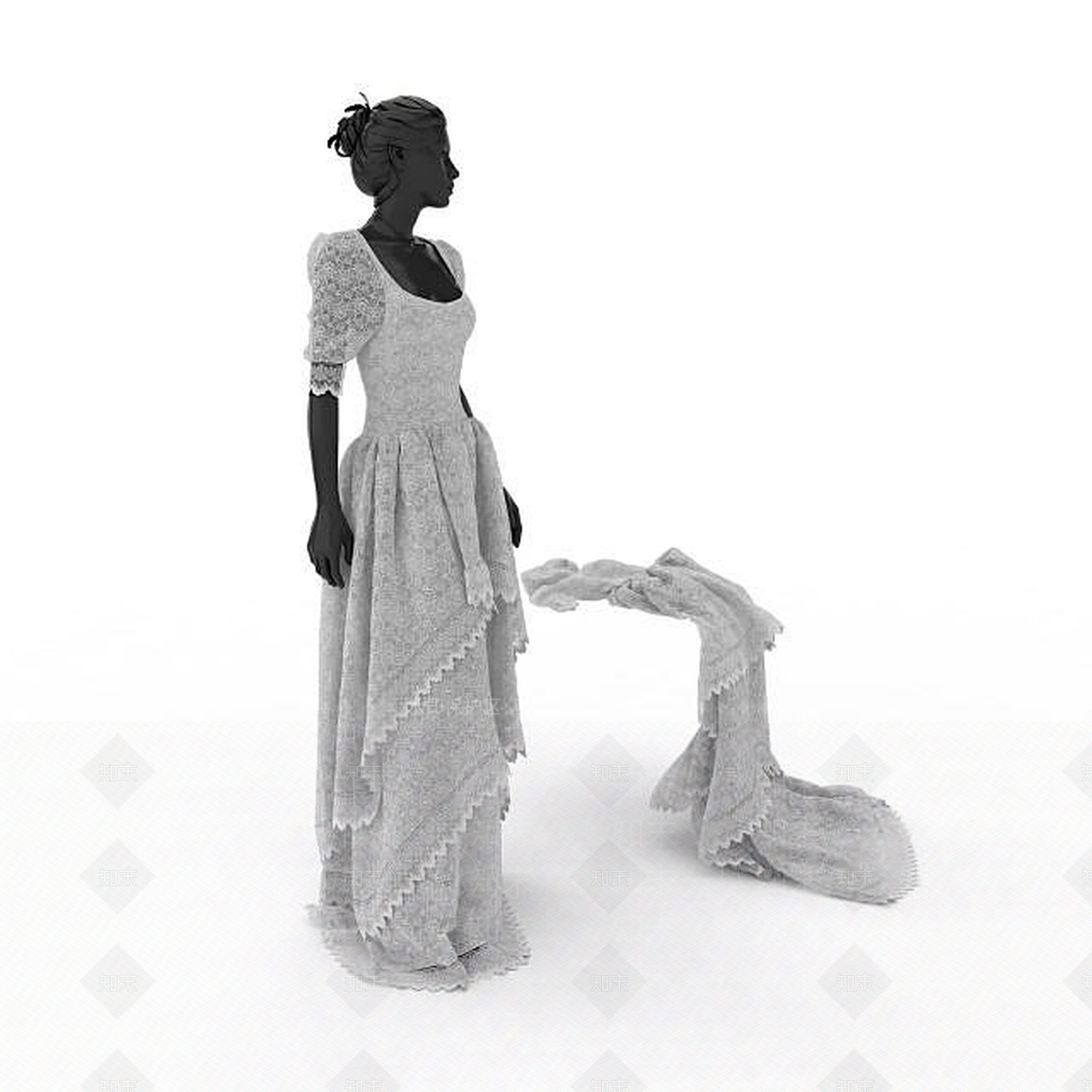 现代女装橱窗模特3D模型下载【ID:1198208318】