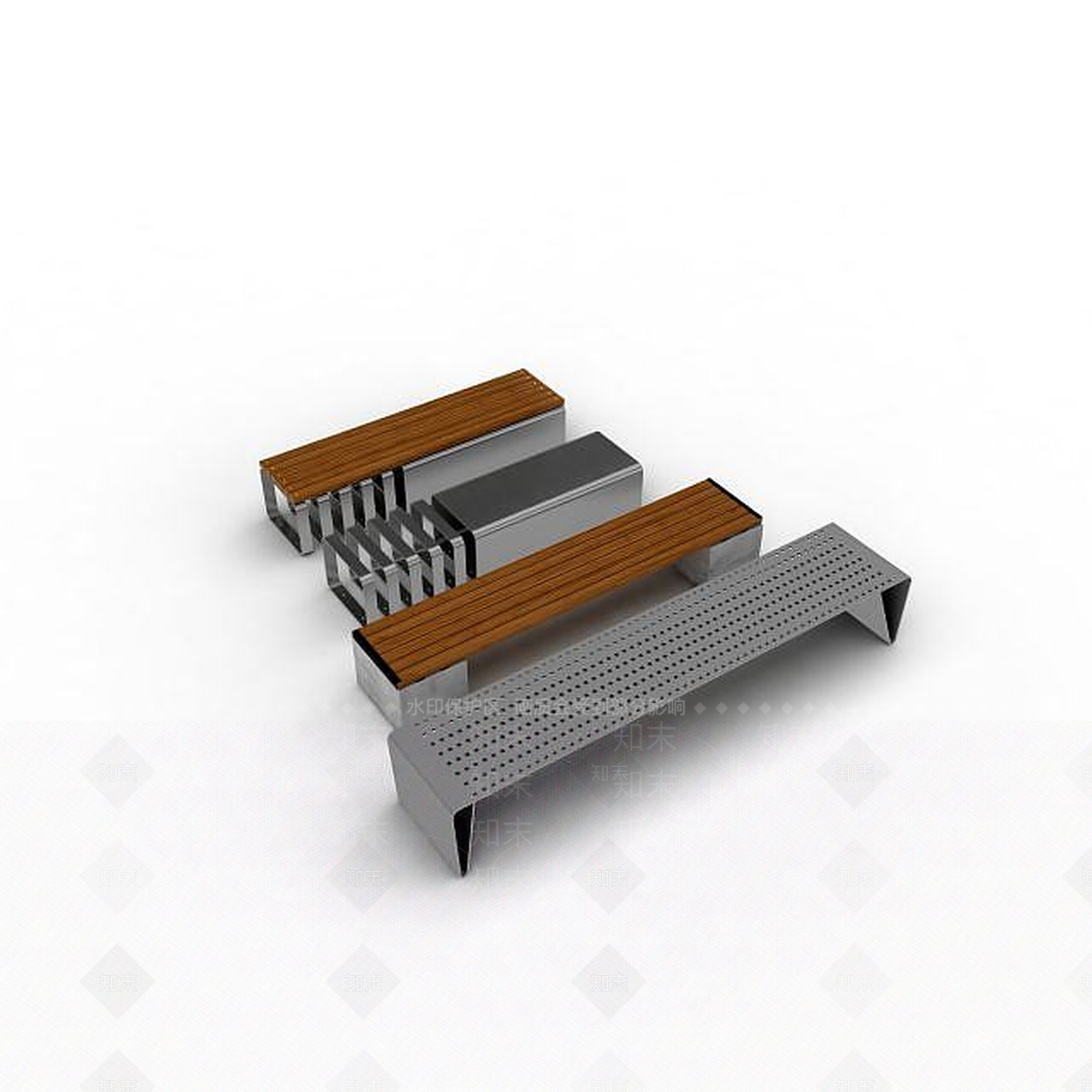 现代室外凉椅3D模型下载【ID:1198208472】