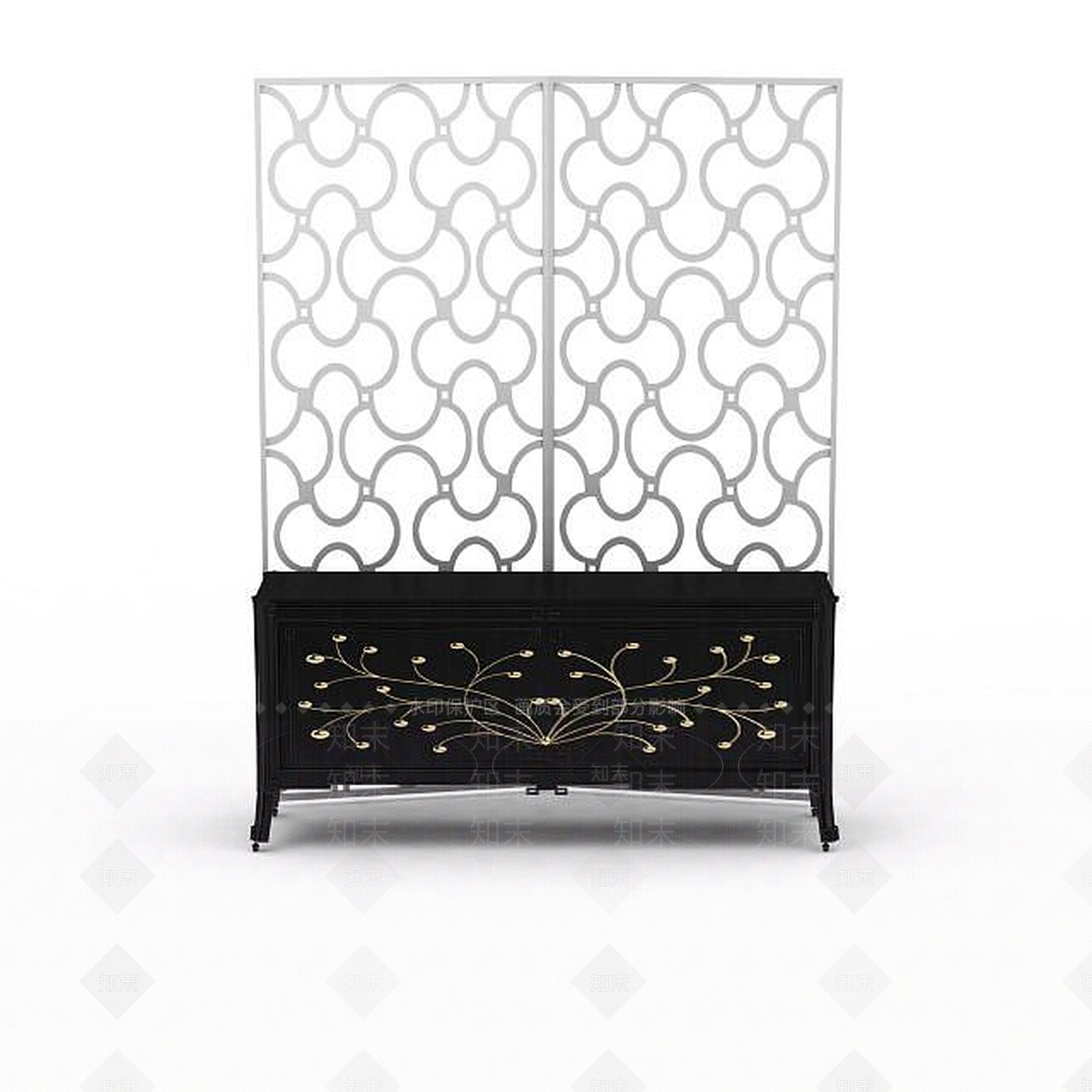 欧式古典欧式镂空隔断3D模型下载【ID:1198209435】