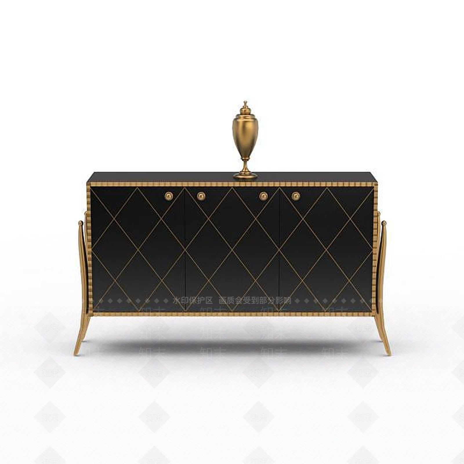 欧式古典欧式简约风格柜子3D模型下载【ID:1198209576】