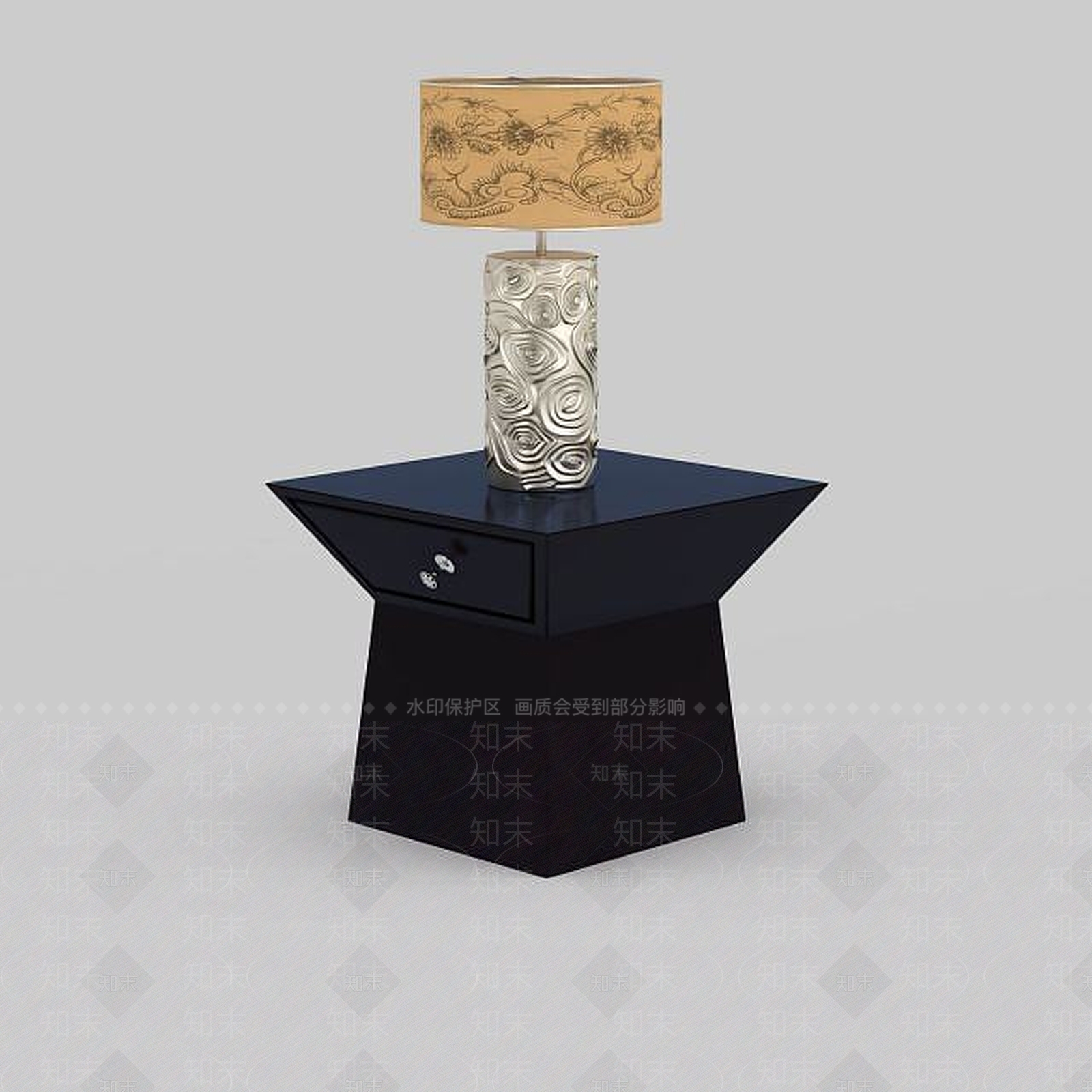 中式客厅台灯3D模型下载【ID:1198210644】