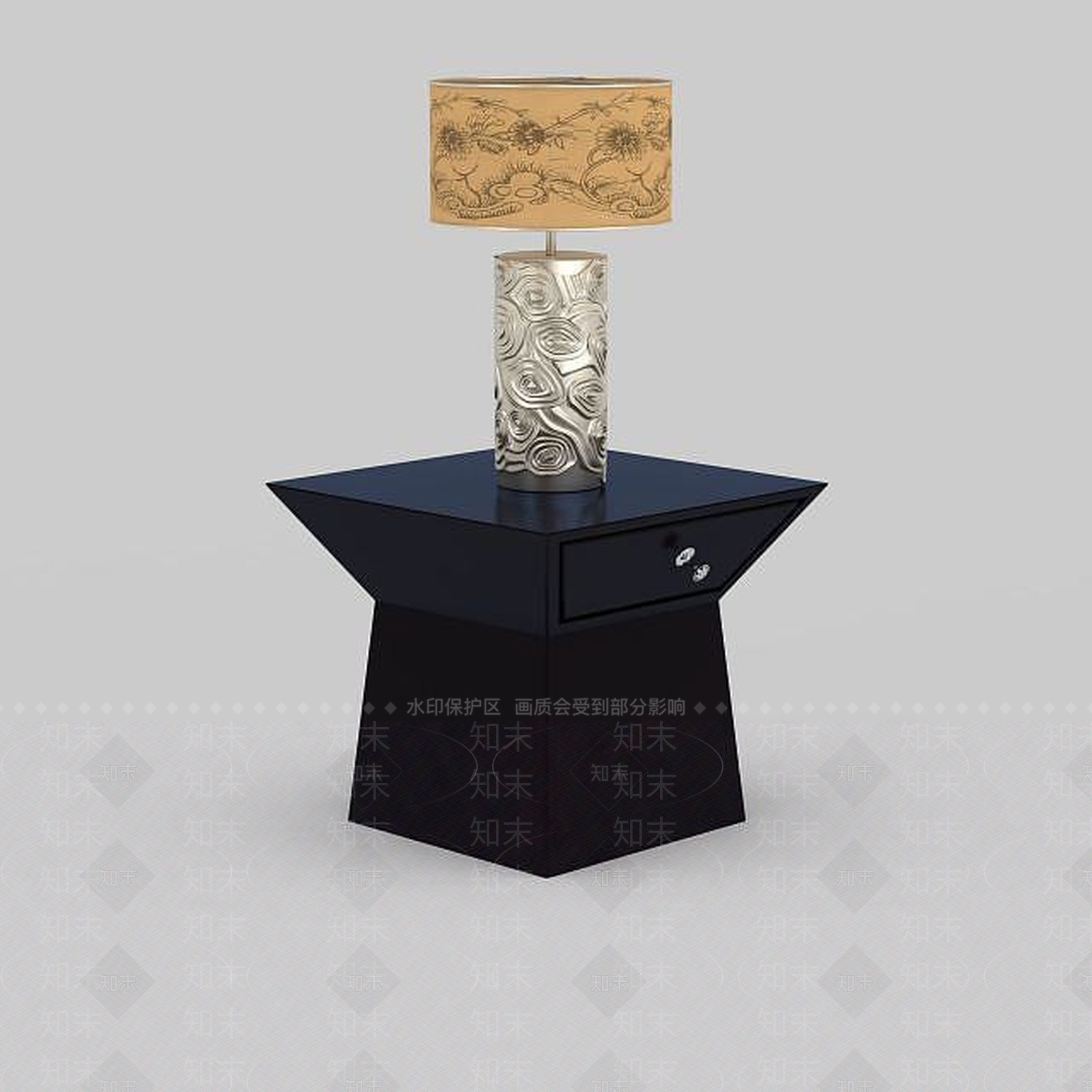中式客厅台灯3D模型下载【ID:1198210644】