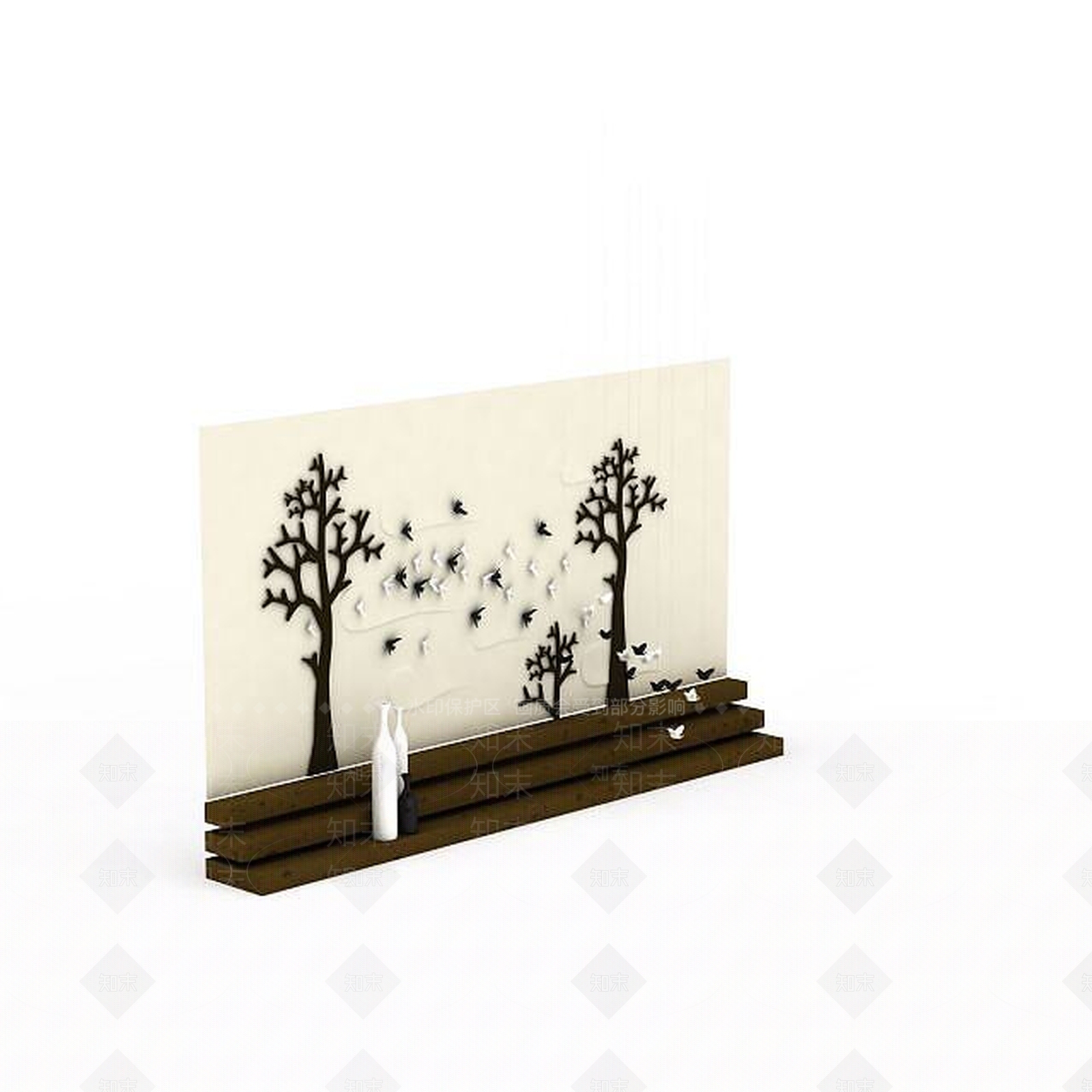 现代办公室陈设品3D模型下载【ID:1198211240】