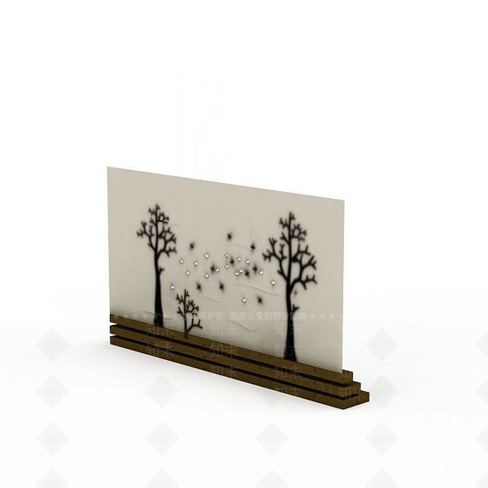 现代办公室陈设品3D模型下载【ID:1198211240】