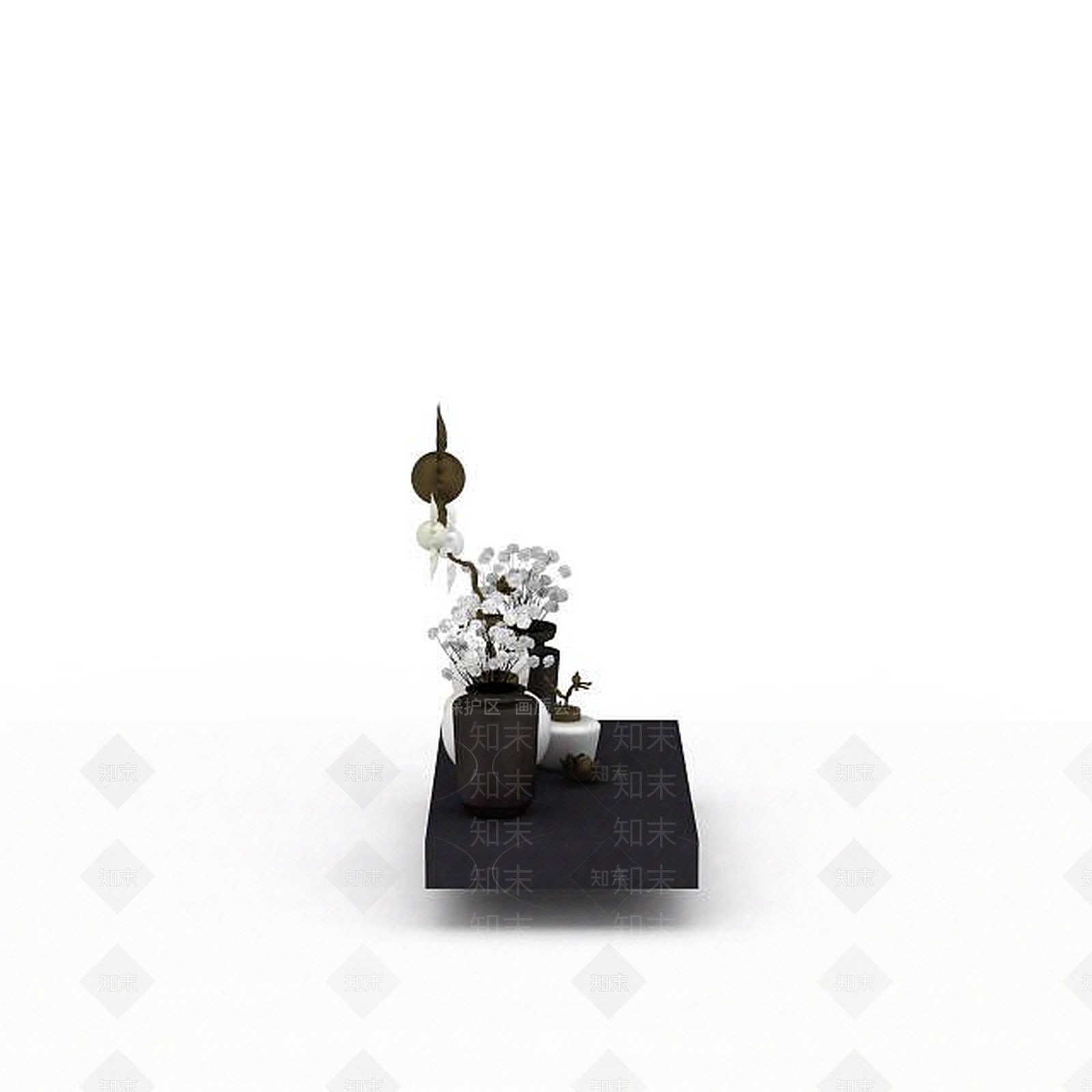 现代陈设品3D模型下载【ID:1198211341】