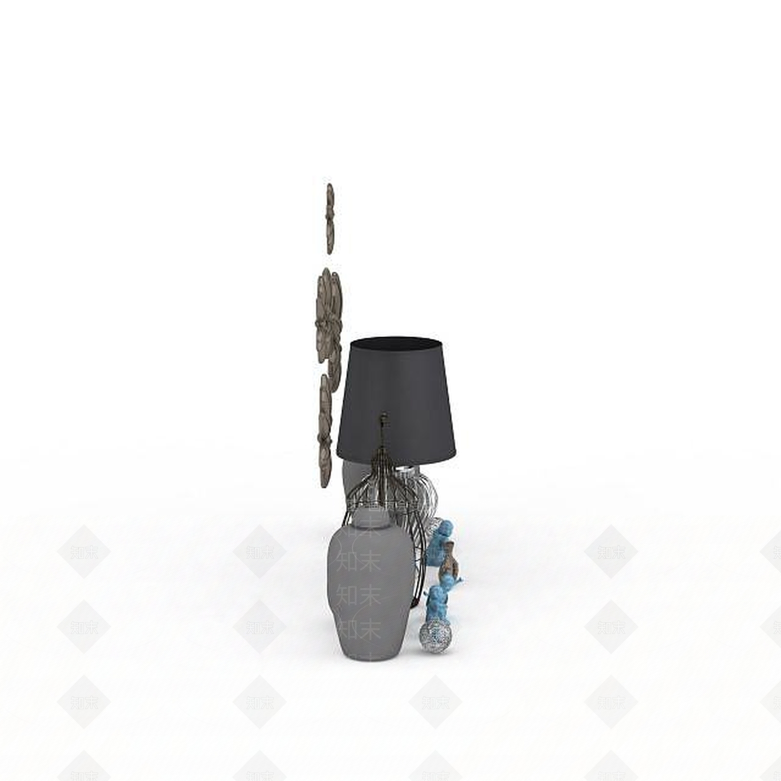 现代办公室陈设品3D模型下载【ID:1198211396】