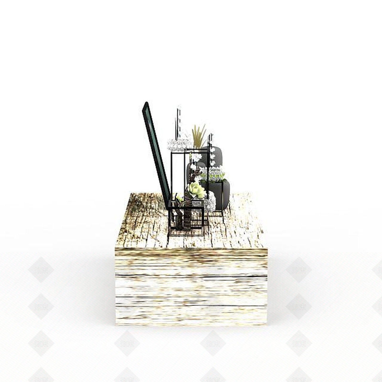 现代办公室陈设品3D模型下载【ID:1198211634】