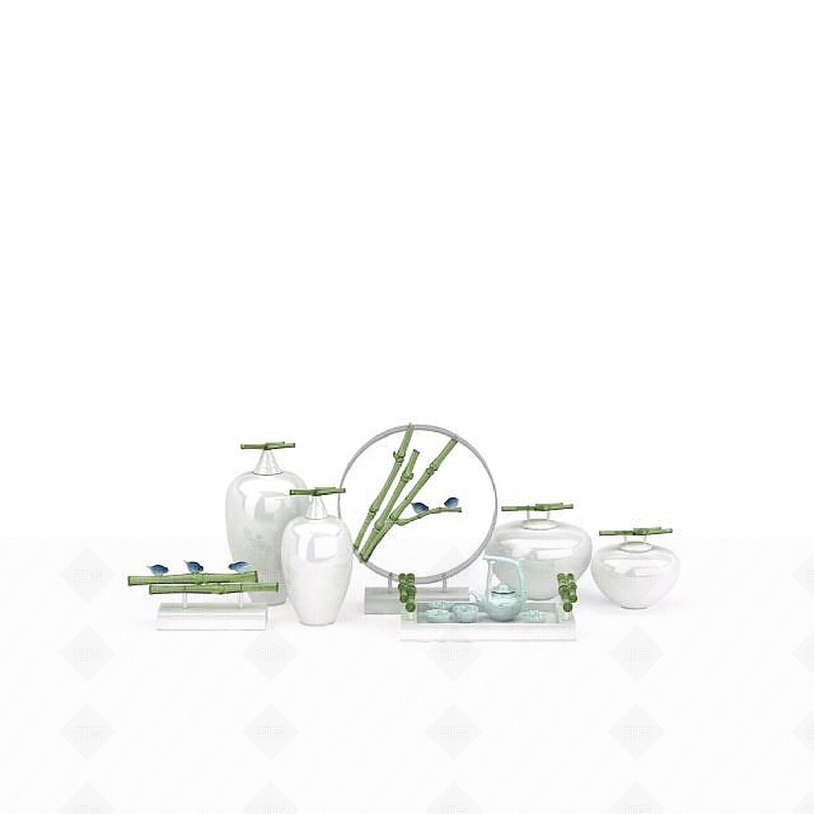 现代客厅摆件3D模型下载【ID:1198211885】