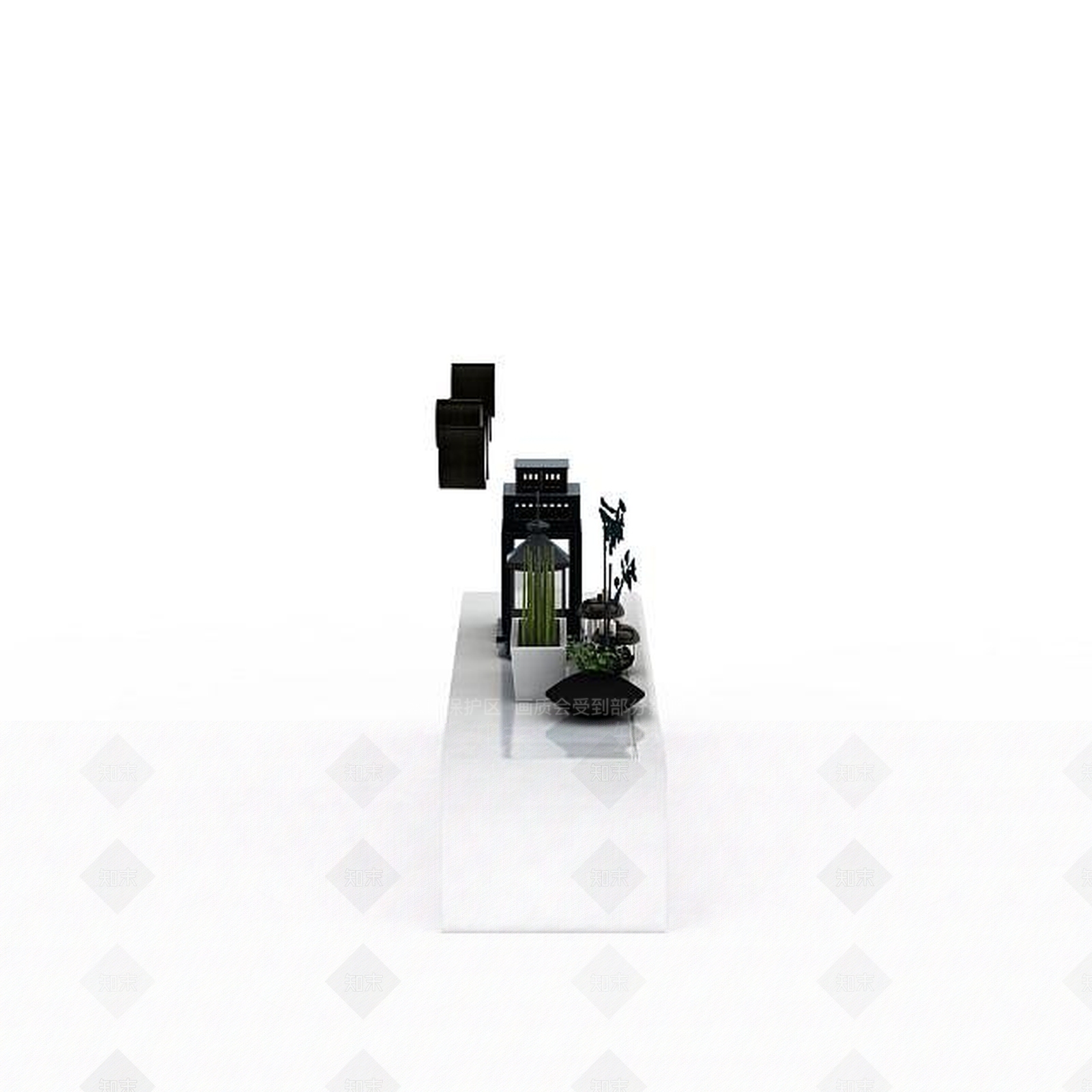现代客厅陈设品3D模型下载【ID:1198212663】