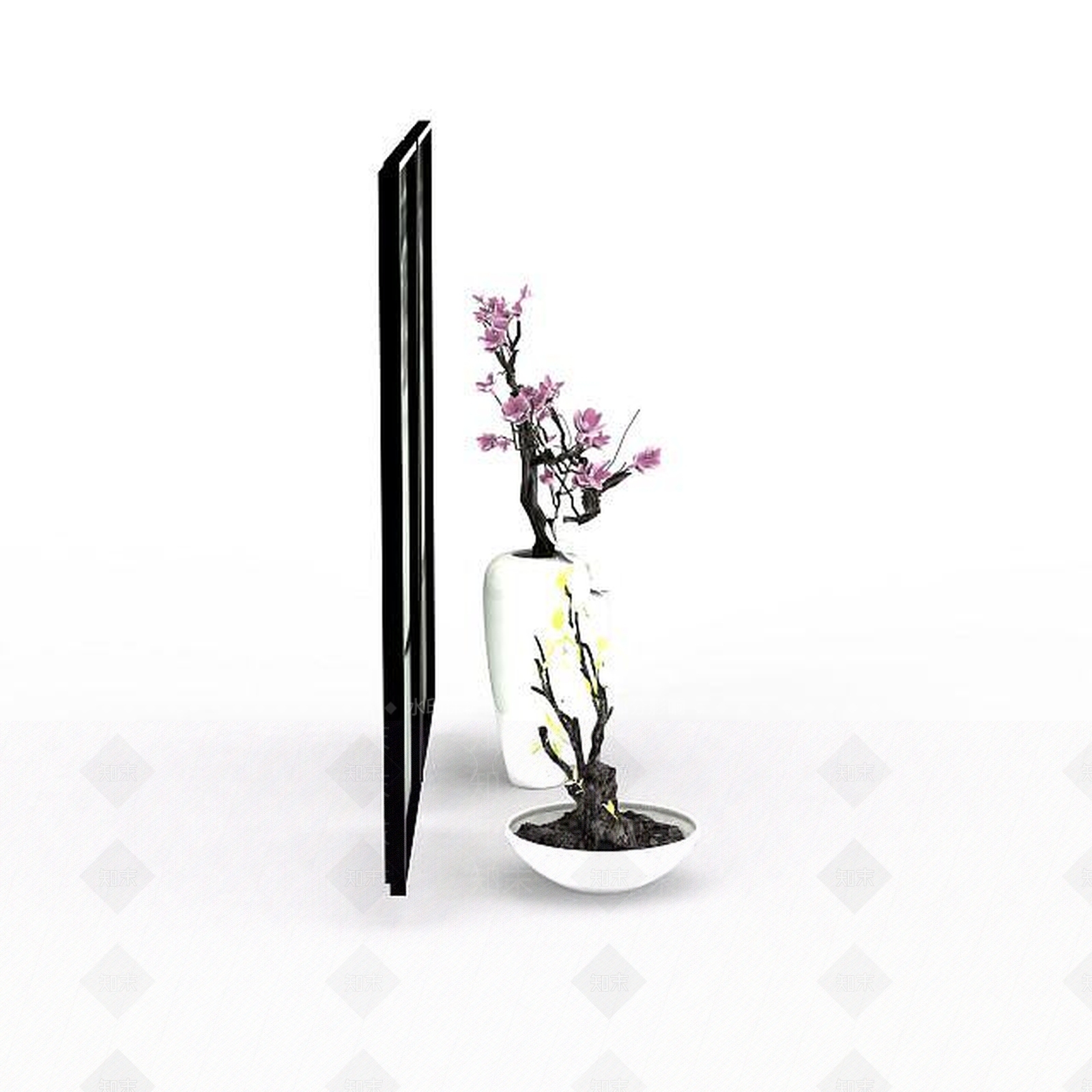 现代客厅陈设品3D模型下载【ID:1198212961】