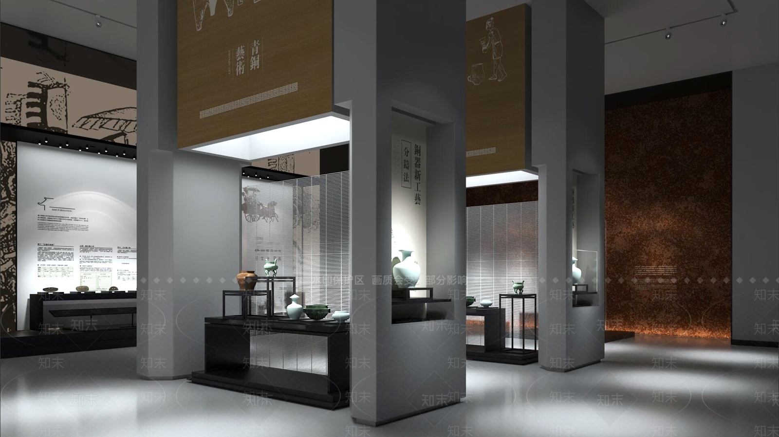 博物馆展厅3D模型精品下载_3dmax模型_知末网