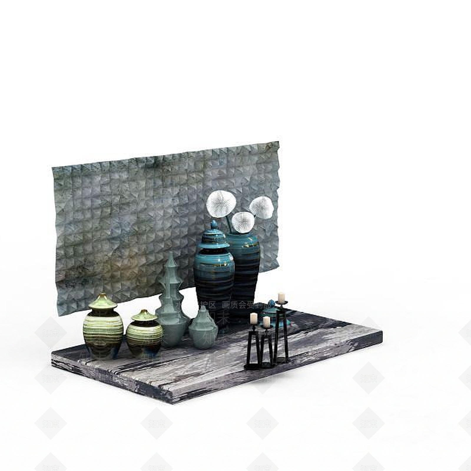 现代创意陈设品3D模型下载【ID:1198213483】