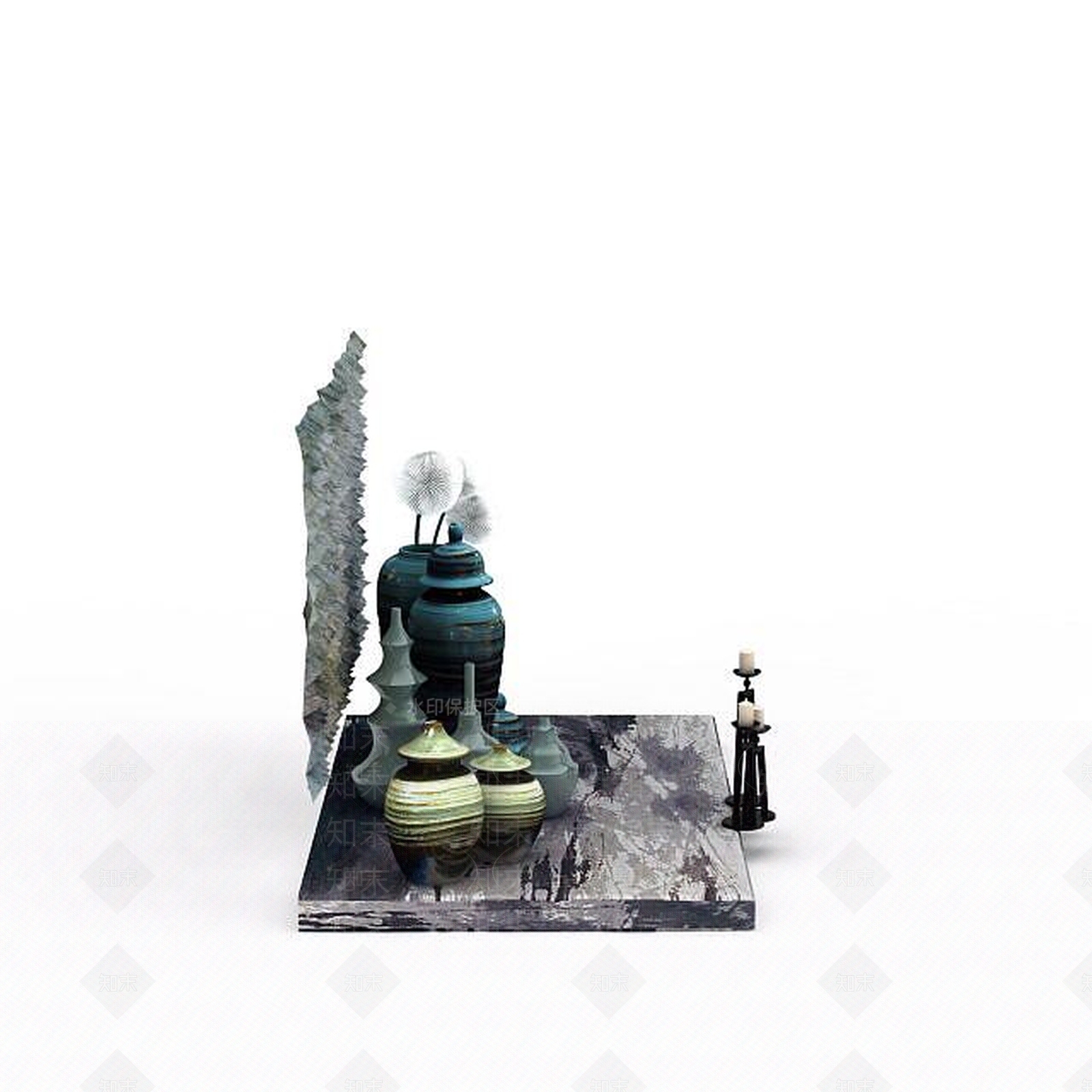 现代创意陈设品3D模型下载【ID:1198213483】