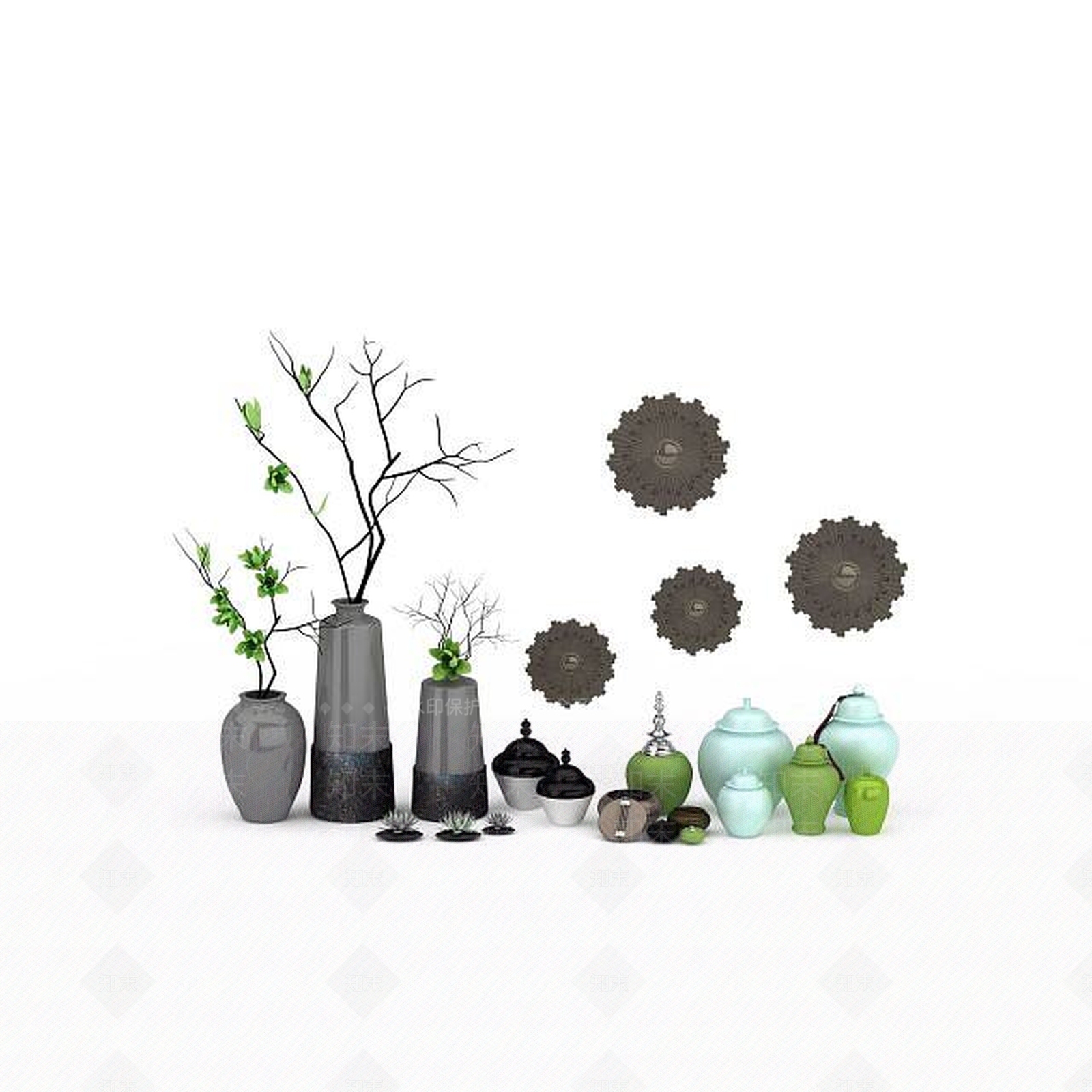 现代工艺品摆件3D模型下载【ID:1198213649】