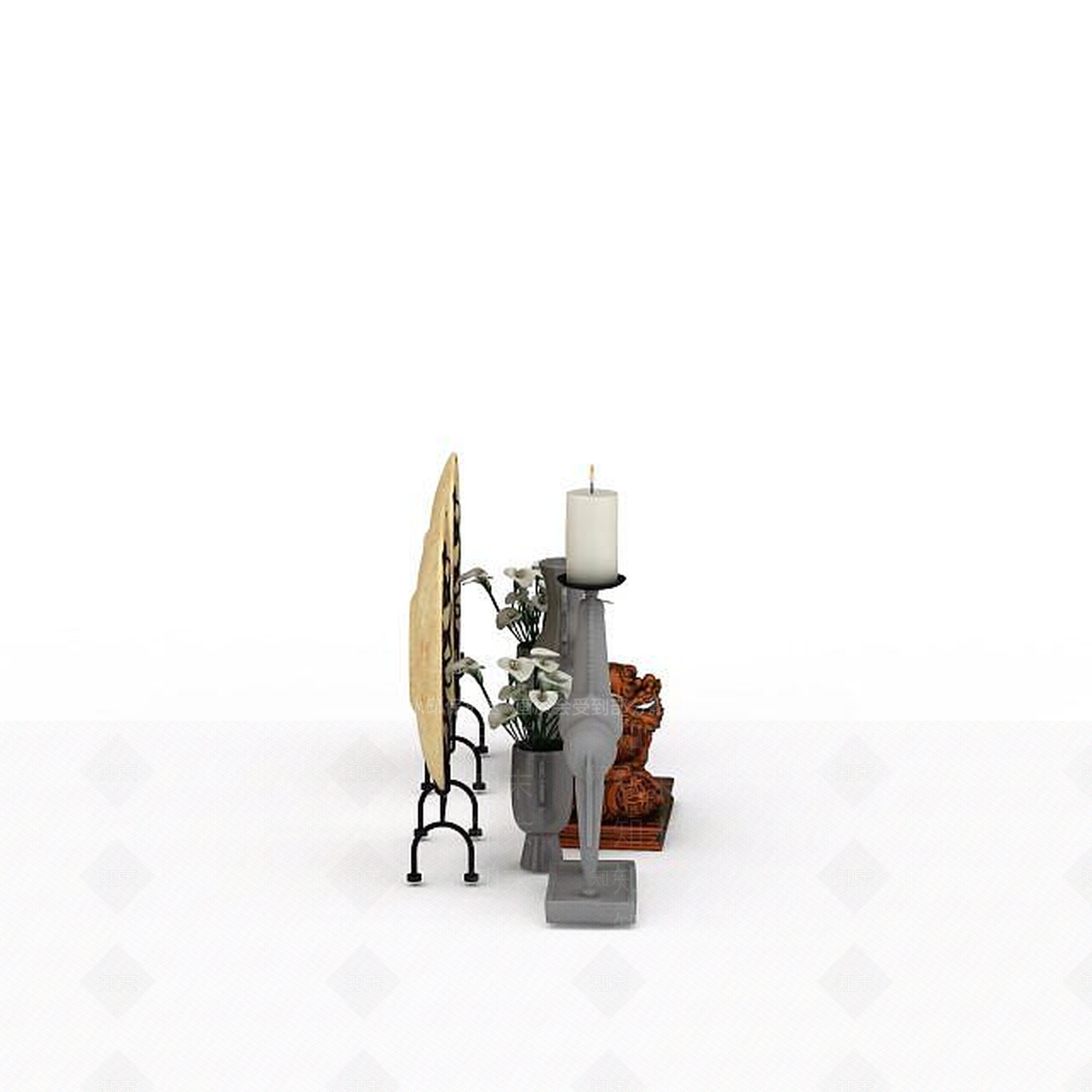 现代工艺品摆件3D模型下载【ID:1198213717】