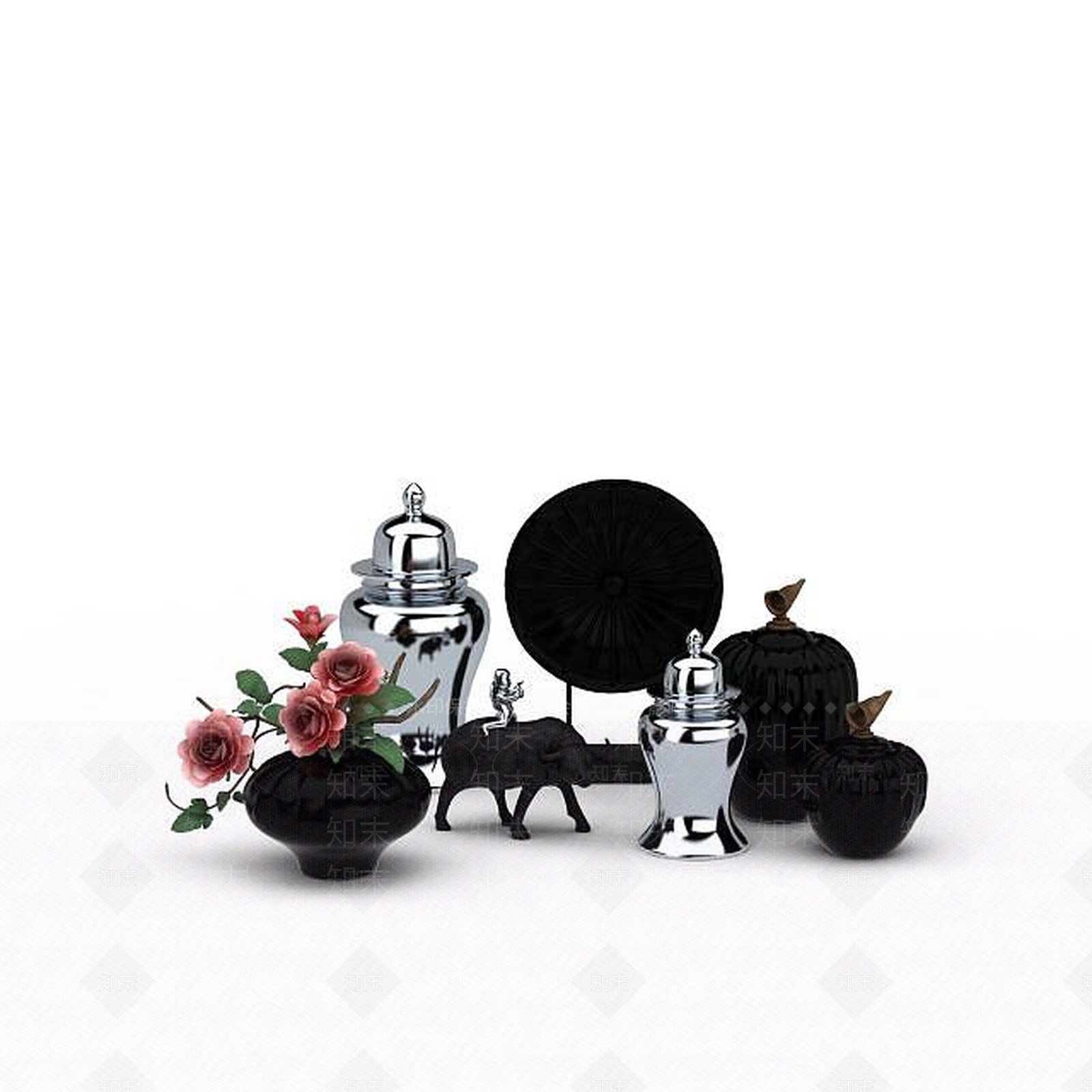 现代办公室摆件3D模型下载【ID:1198214085】