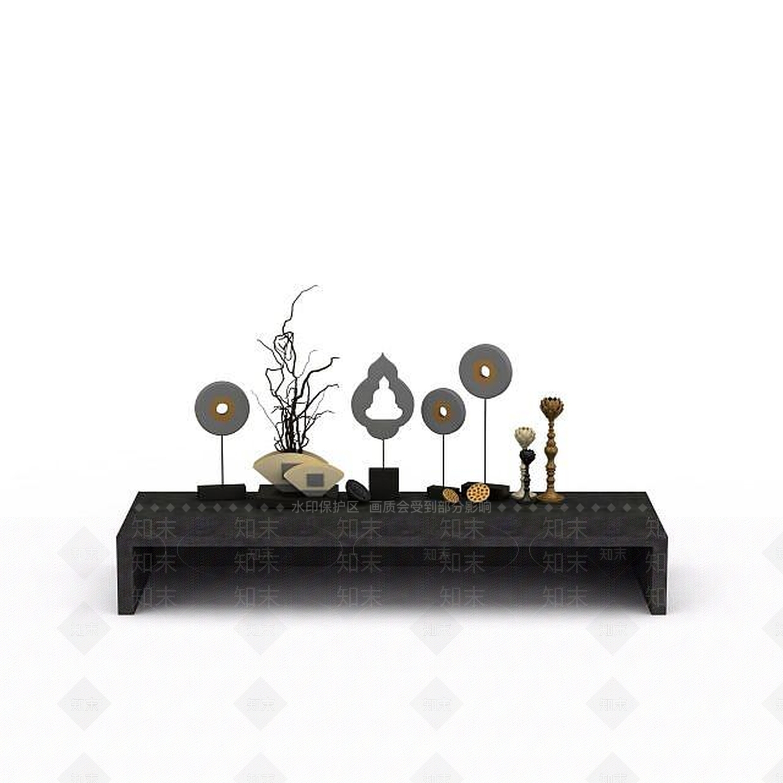 现代陈设品摆件3D模型下载【ID:1198214416】