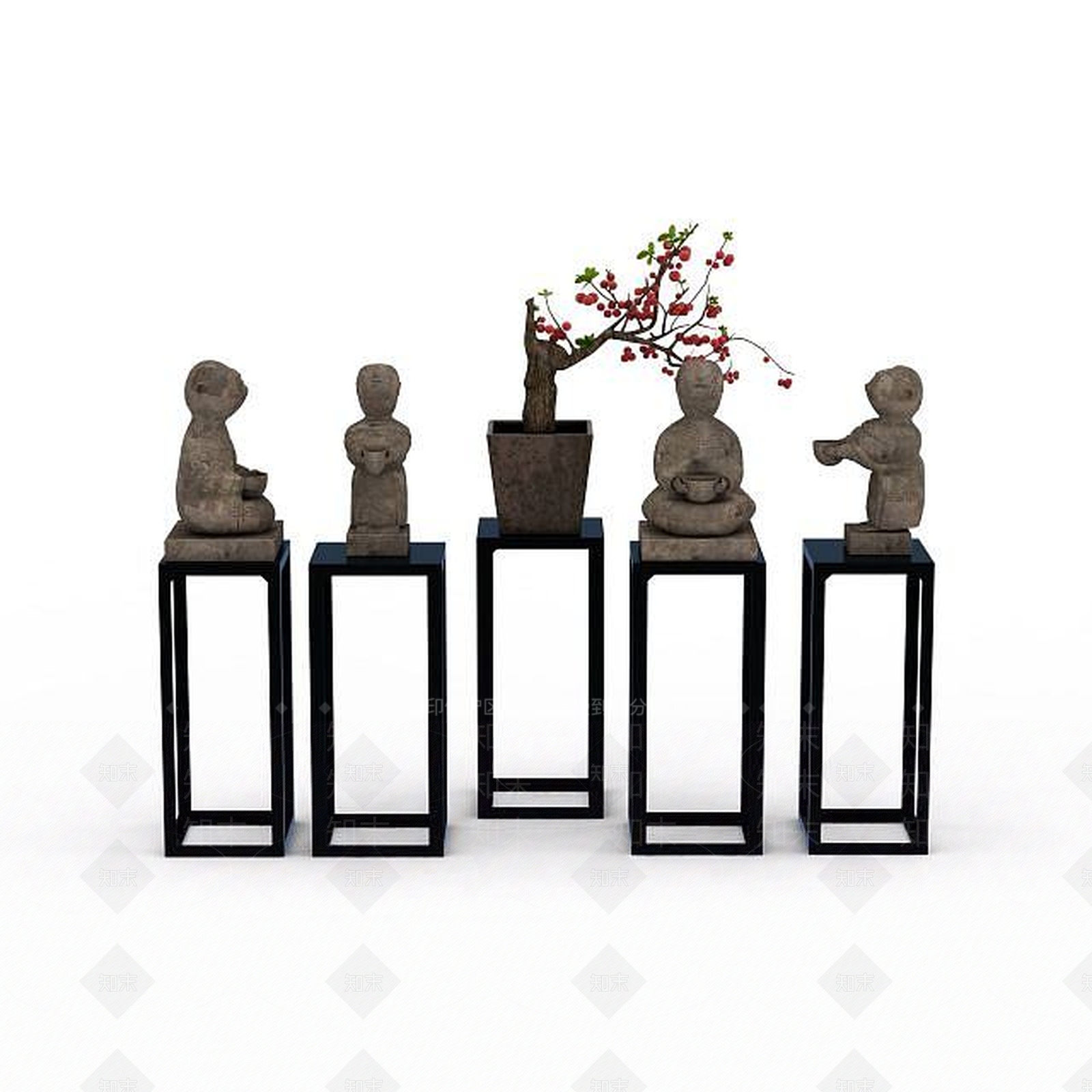 现代工艺品摆件3D模型下载【ID:1198215702】