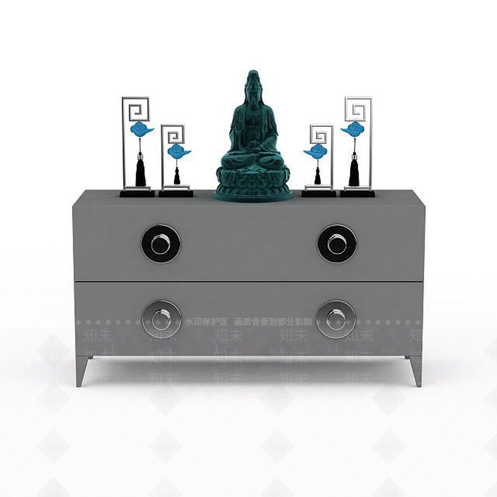 现代菩萨陈设品3D模型下载【ID:1198215846】