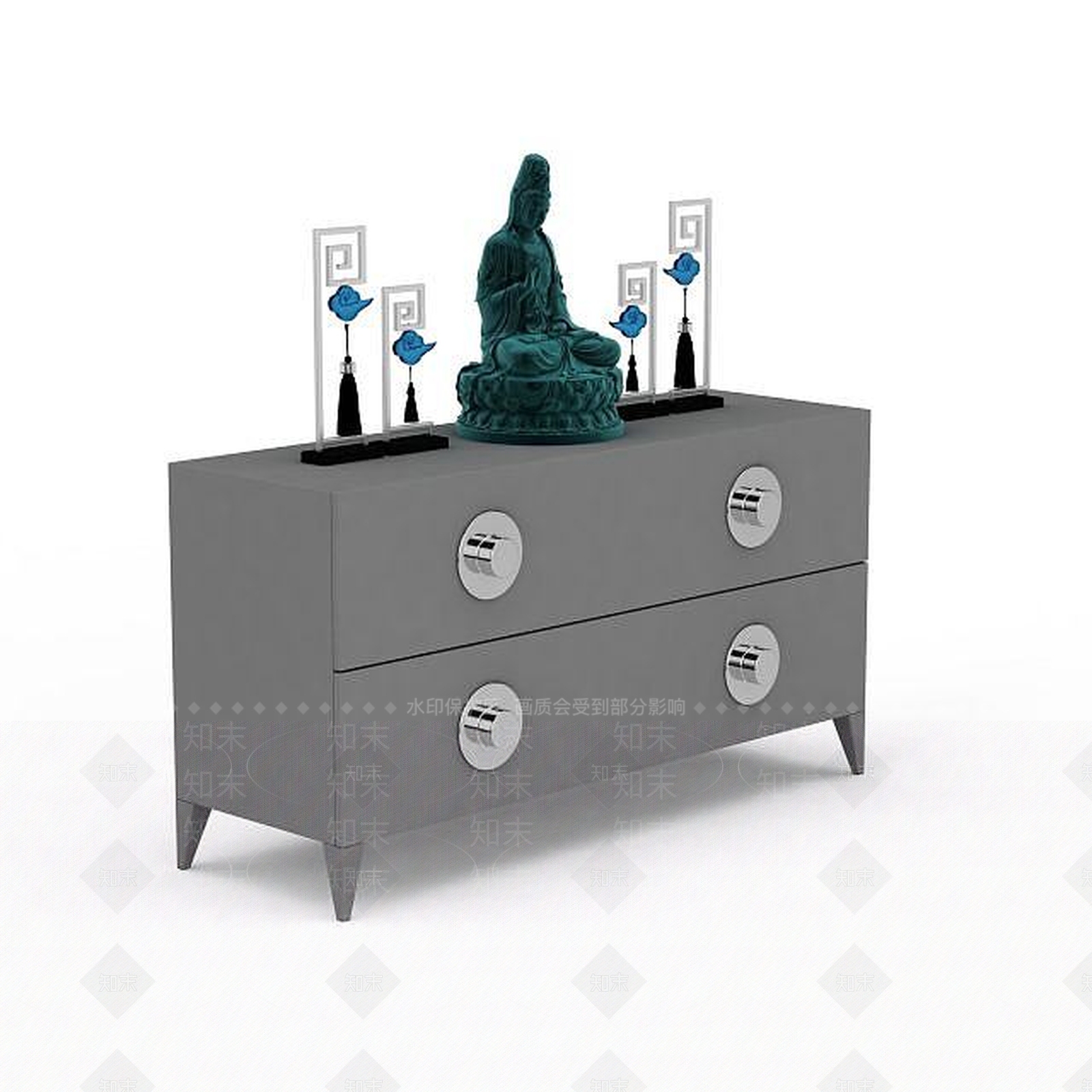 现代菩萨陈设品3D模型下载【ID:1198215846】