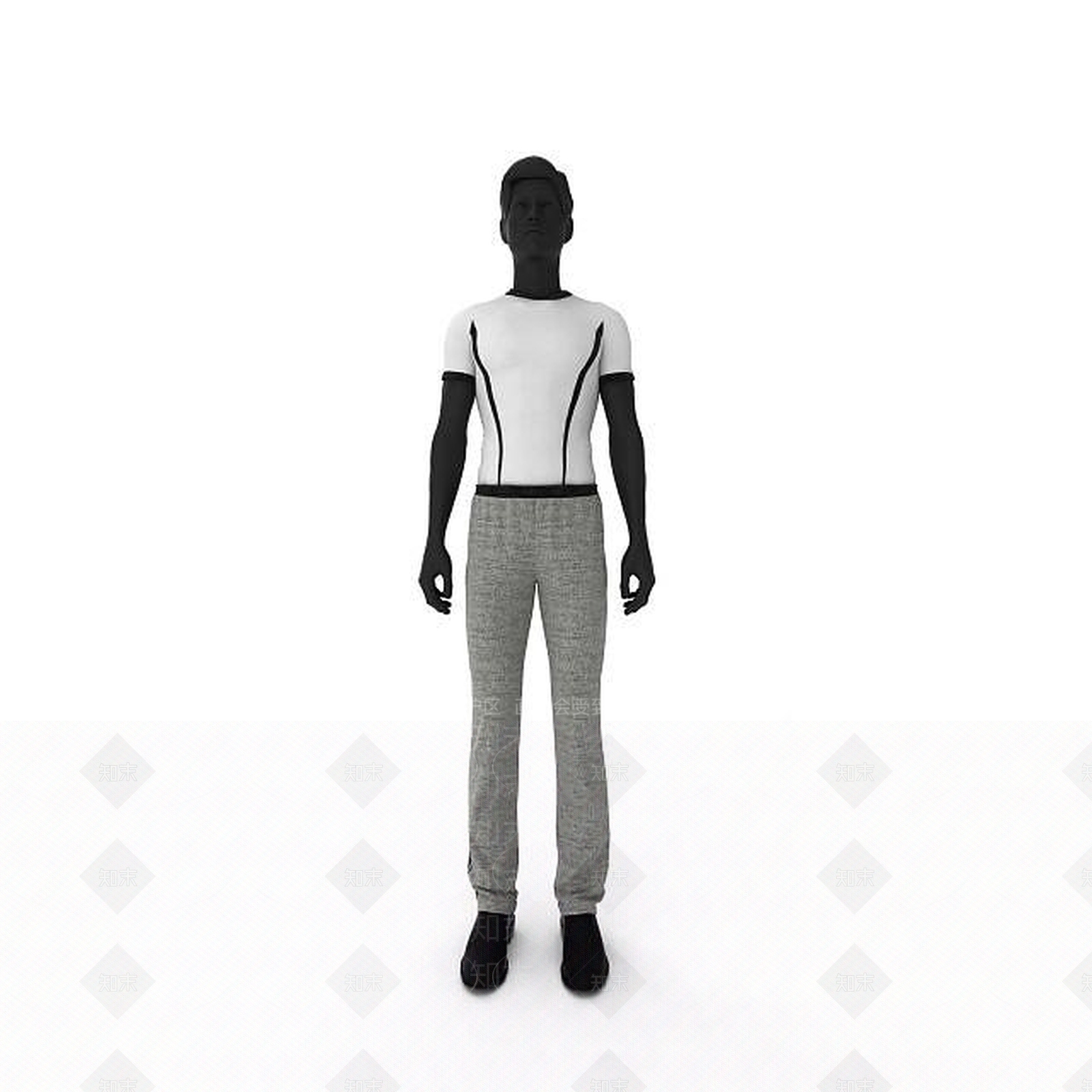 现代男装模特3D模型下载【ID:1198216948】