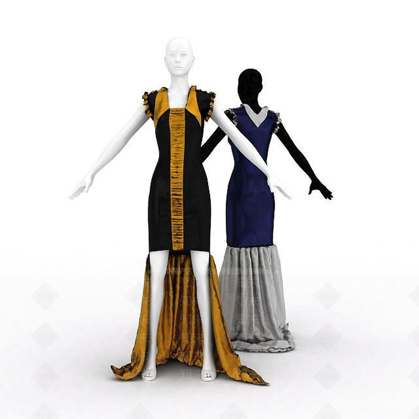现代女装模特3D模型下载【ID:1198217018】